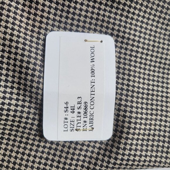 Kasper Mens Houndstooth Blazer Jacket 44L Silk Wool NWT - Picture 7 of 11